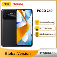 Nowy globalny wersja POCO C40 C 40 Octa Core telefon 6000mAh duża bateria 6.71 "wyświetlacz o rozdzielczości 13mp główna kamera ID odcisku palca MIUI 13 1